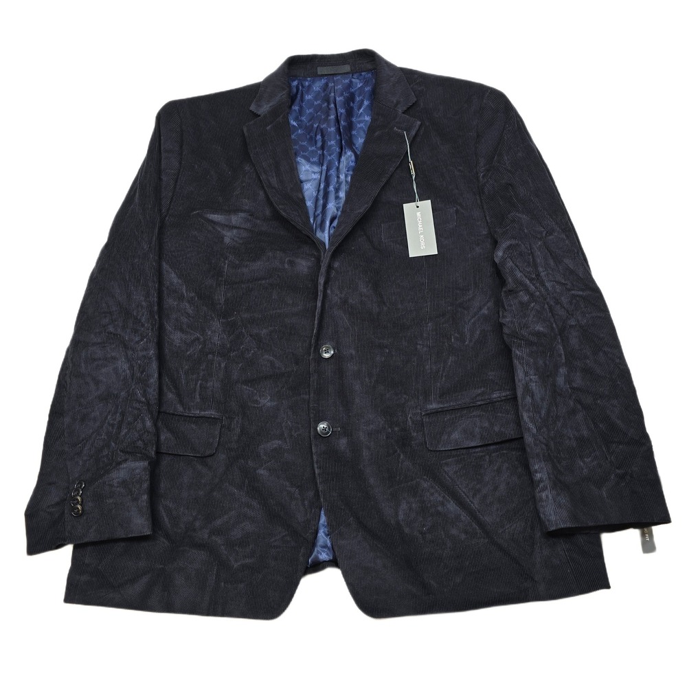 Michael Kors‎ Corduroy Sport Coat Mens 48R 48 Navy Blue Cotton Blazer Jacket NEW